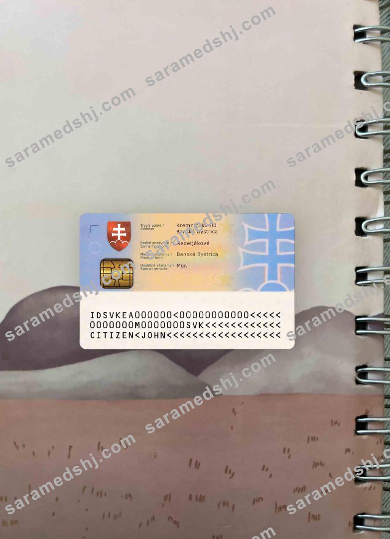 Slovakia ID photolook BACK